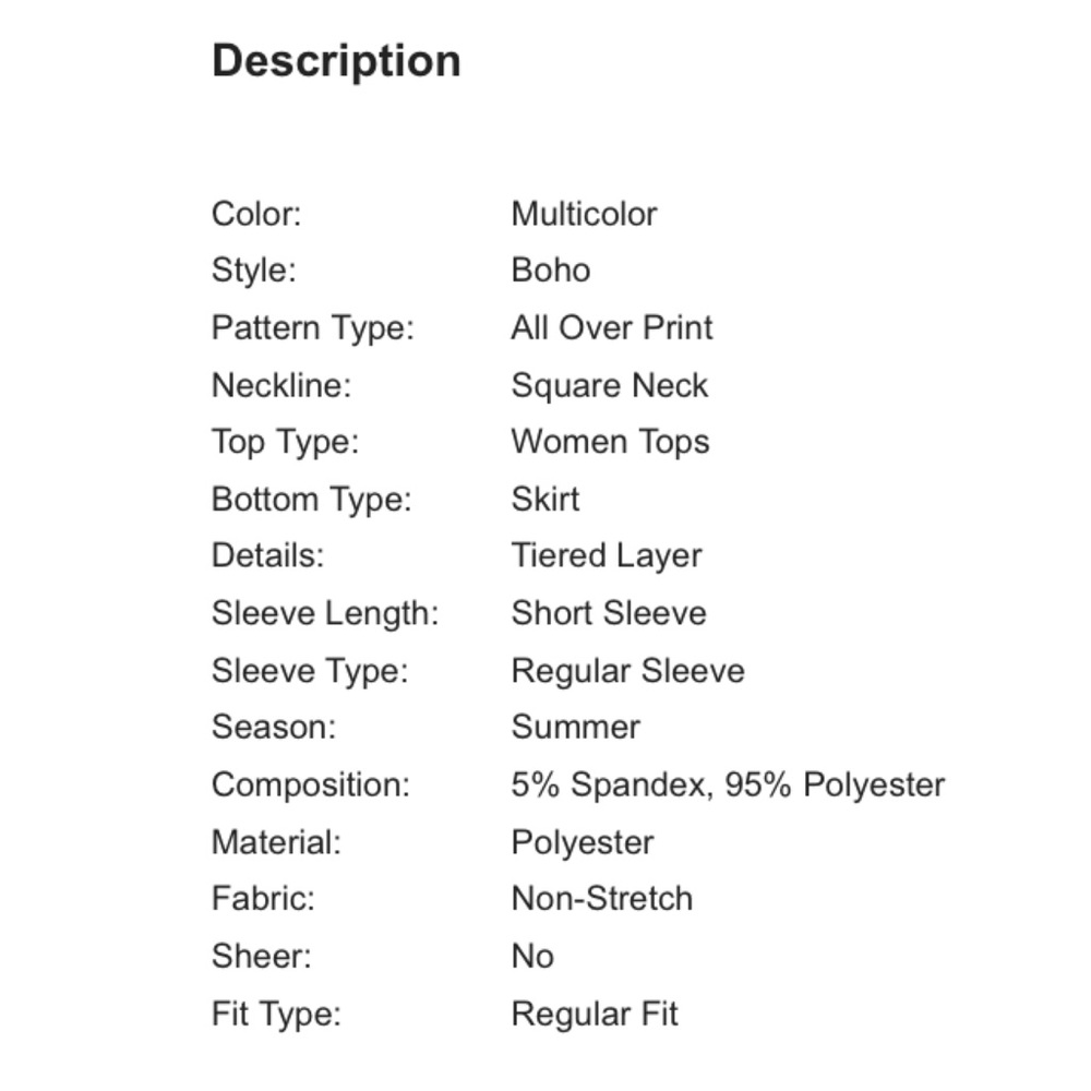 LAST ONE! Peachy Floral Boho Top w/ Ruffled Skirt - Picture 5 of 5